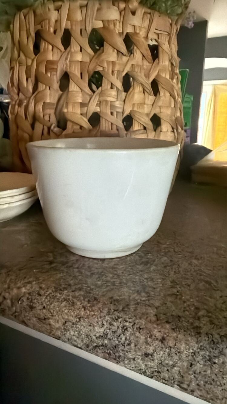 Unmarked ironstone small footed bowl